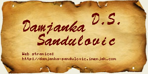 Damjanka Sandulović vizit kartica